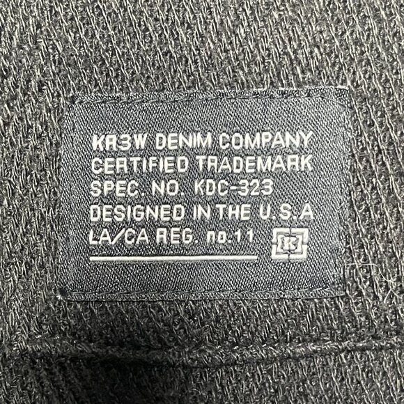 Kr3w Jacket Mens Large Black Military Full Zip Button Up Lined Field Pea Coat - Picture 5 of 10